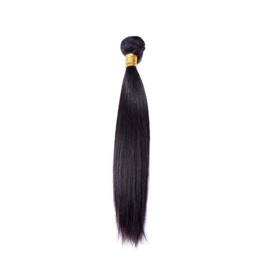Silky Straight Virgin Hair Extension in natural black, 100% virgin hair for a sleek, tangle-free look. Shop Virgin Hair Extensions | 30% Off Sale.