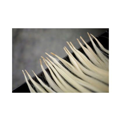 Detailed view of light blonde I-Tip Remy Human Hair Extensions tips prepared for reusable and safe salon application.